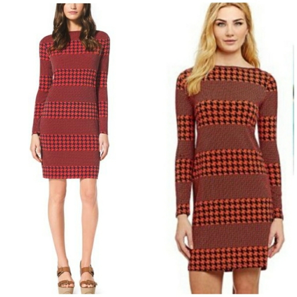 MICHAEL Michael Kors Dresses & Skirts - MICHAEL Kors Houndstooth Red/Black Jersey Dress